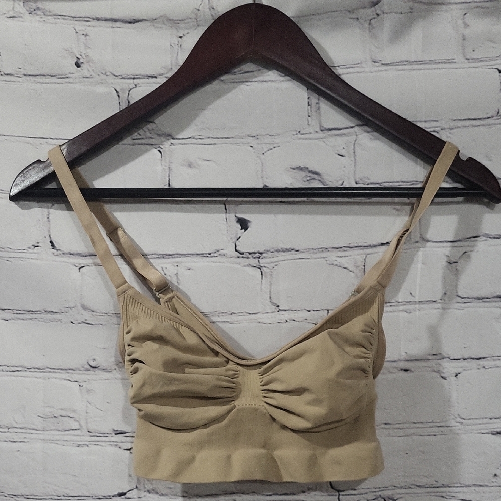 Simms Tan Ruched Bra